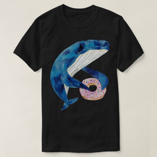 Buckelwal mit Wasserfarbe T-Shirt (Design vorne)