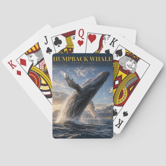Buckelwal offenes Meer TIERPOKERKARTEN Spielkarten (Rückseite)