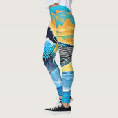 Buckelwal-Ozean-Freiheit-Sprung-Design Leggings (Links)