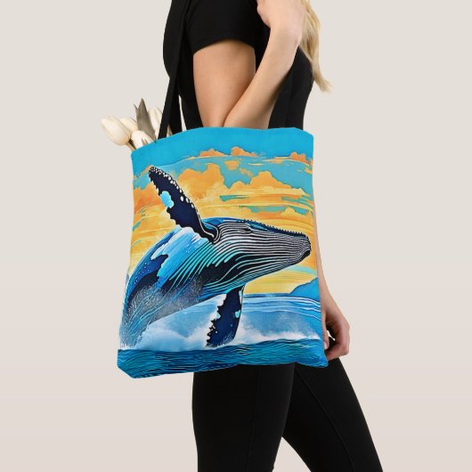 Buckelwal-Ozean-Freiheits-Sprung-Design Tasche (Von Nahem)