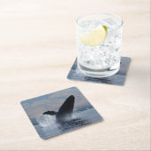 Buckelwal Rechteckiger Pappuntersetzer (Vor Ort)