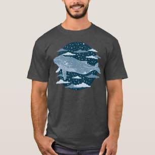 Buckelwal-Tierkunst vintage T-Shirt