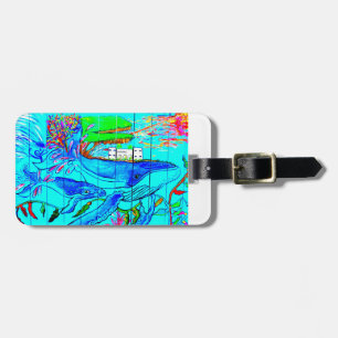 Buckelwal und Baby-Gepäckanhänger Gepäckanhänger