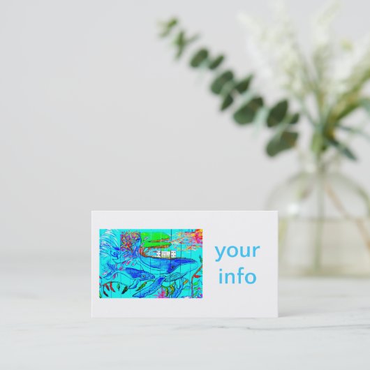 Buckelwal-Visitenkarte Visitenkarte (Stehend Vorderseite)