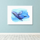 Buckelwal zeichnend Leinwand (Insitu (Holzboden))