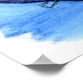 Buckelwal zeichnend Plakat (Ecke)