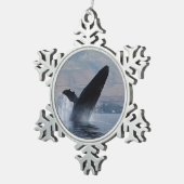 Buckelwaldurchbrechen Schneeflocken Zinn-Ornament (Rechts)