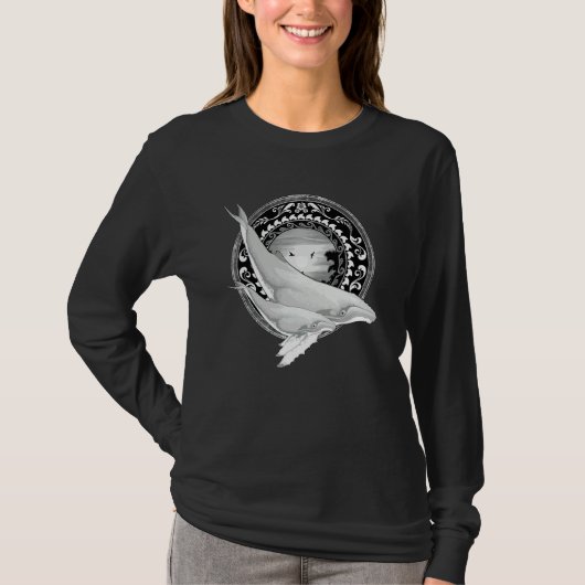Buckelwale auf polynesisch 1 T-Shirt (Vorderseite)