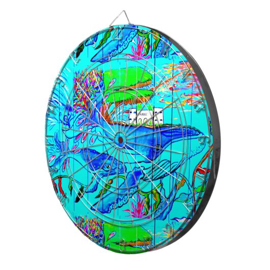 Buckelwale-Dartboard Dartscheibe (Vorderseite rechts)