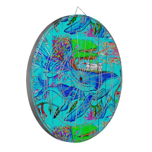 Buckelwale-Dartboard Dartscheibe (Vorderseite Links)