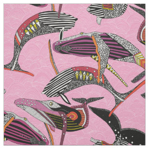 Buckelwale Pastell Magenta Stoff