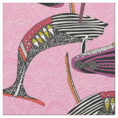 Buckelwale Pastell Magenta Stoff (Nahaufnahme)