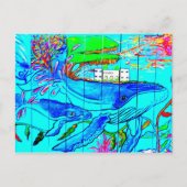 Buckelwale Postkarte (Vorderseite)