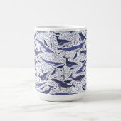 Buckelwale und Finnwale Kaffeetasse (Mittel)