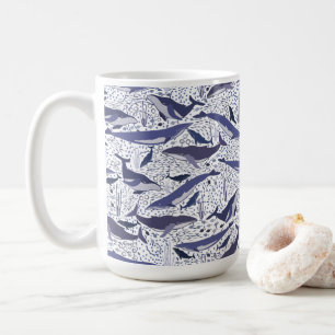 Buckelwale und Finnwale Kaffeetasse