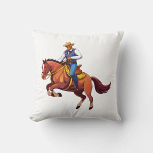Buckendes Pferd mit dem Mann Kissen