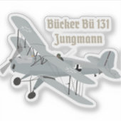 Bücker Bü 131 deutsches WW2-Flugzeug Aufkleber (Vorderseite)