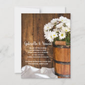Bucket and Daisies Country Wedding Save the Date Magneteinladung (Vorderseite)