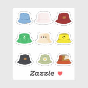 Bucket Hat Stickers Aufkleber
