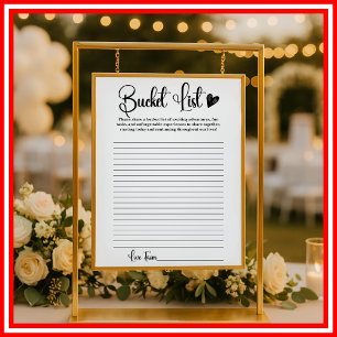 Bucket List Brautparty Game Elegante Moderne