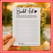 Bucket List Brautparty Game Elegante Moderne Einladung
