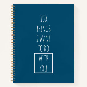 Bucket List Couple Plans Blue Journal Notizblock