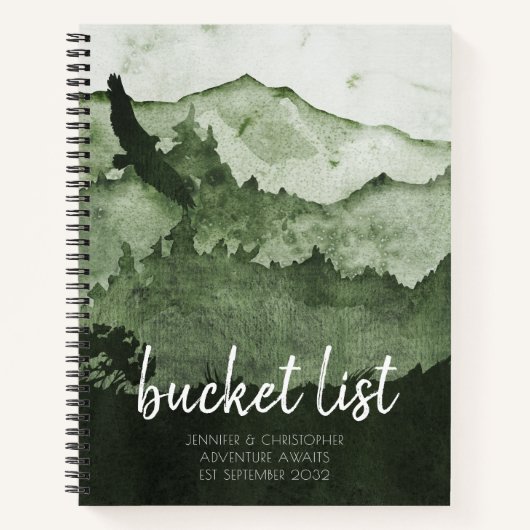 Bucket List Coups Adventure Keepake Journal Notizblock (Vorderseite)