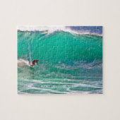 Bucket List Dreaming Surf Türkis Waves Puzzle (Horizontal)