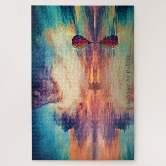 Bucket List Hot Air Ballon Sonnenaufgang Farben Puzzle (Vertikal)