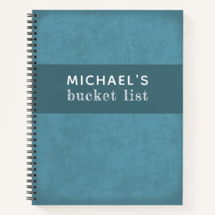 Bucket List Journal für Typ personalisiertes Note Notizblock