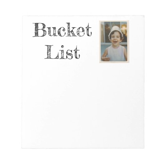 Bucket List Notizblock (Vorderseite)