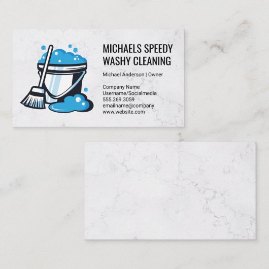 Bucket of Soapy Water Visitenkarte (Vorne/Hinten)
