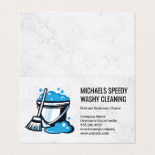 Bucket of Soapy Water Visitenkarten (Außenseite Aufgefaltet)