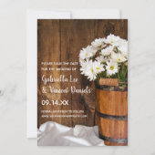Bucket White Daisies Barn Wedding speichern das Da Save The Date (Vorderseite)