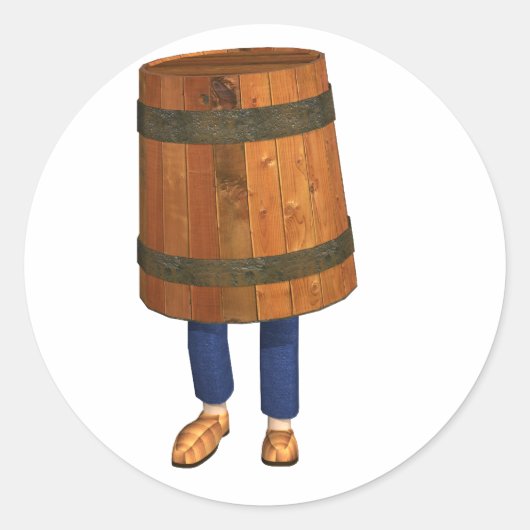 Bucketspieler Runder Aufkleber (Vorderseite)