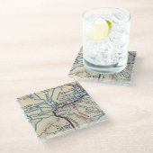 Buckeye AZ Vintage Karte Glasuntersetzer (Schrägansicht)