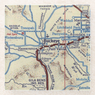 Buckeye AZ Vintage Karte Glasuntersetzer