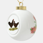 Buckeye Chickens Keramik Kugel-Ornament (Rechts)