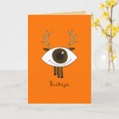 Buckeye - Grußkarte für Eyeball Buck Deer Hunter Karte (Gelbe Blume)