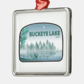 Buckeye Lake Ohio Deer Ornament Aus Metall (Links)