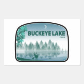 Buckeye Lake Ohio Deer Rechteckiger Aufkleber (Vorderseite)