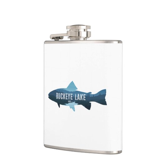 Buckeye Lake Ohio Fish Flachmann (Links)