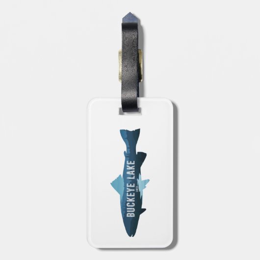 Buckeye Lake Ohio Fish Gepäckanhänger (Rückseite vertikal)