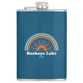 Buckeye Lake Ohio Rainbow Flachmann (Vorderseite)