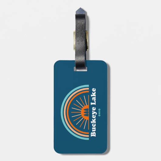 Buckeye Lake Ohio Rainbow Gepäckanhänger (Rückseite vertikal)