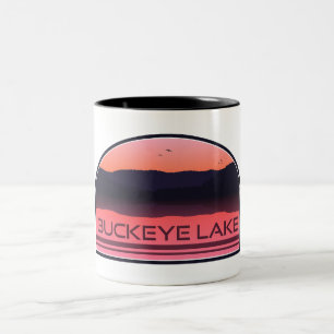 Buckeye Lake Ohio Red Sunrise Zweifarbige Tasse