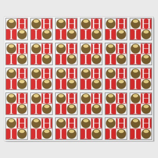 Buckeye Nut Ohio Wrapping Paper Gift Wrap Geschenkpapier (Flach)