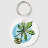 Buckeye Pflanze Schlüsselanhänger (Rückseite)