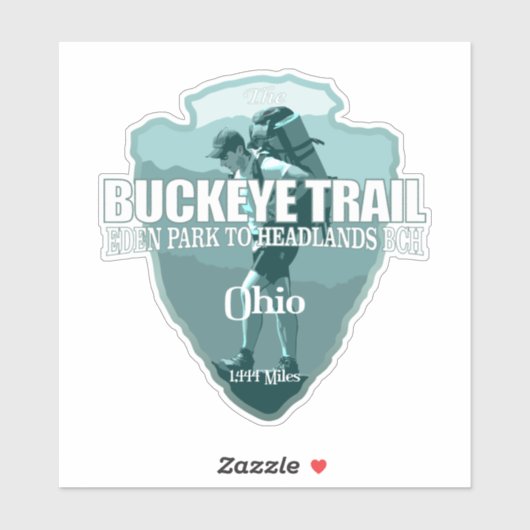 Buckeye Trail (arrowhead T) Aufkleber (Blatt)