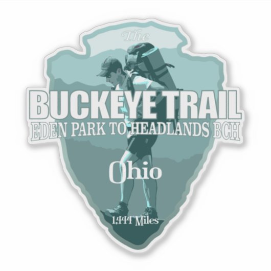 Buckeye Trail (arrowhead T) Aufkleber (Vorderseite)